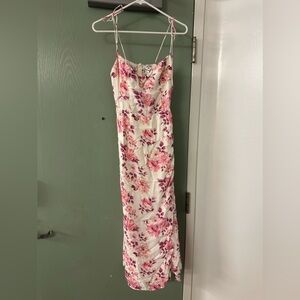 Reformation Kourtney dress pink
